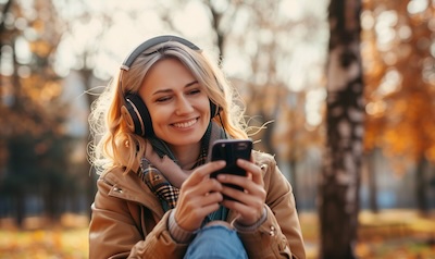 Slowakisch lernen Anfängerin Audiotraining unterwegs