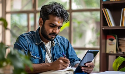 Tamil Anfaenger Lehrbuch und App kombinieren