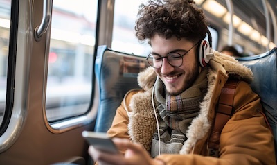 Spanisch lernen App Pendler Zug Europa